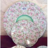 A Shelley Maytime pattern charger and matching plate