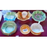 Eight pieces of Shelley china including three pin trays and three bowls, etc.