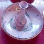 A Shelley bowl with butterfly decoration and matching vase
