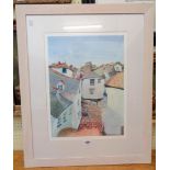 Gordon Ashton: a framed coloured print, entitled "Drifting Sand" - signed and titled in pencil