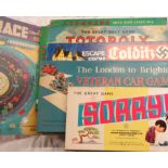 A small collection of board games including Totopoly, Escape from Colditz, Sorry, etc.
