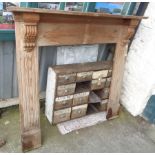 A pine fire surround