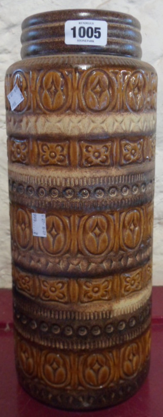 A West German pottery vase - height 16 1/2"