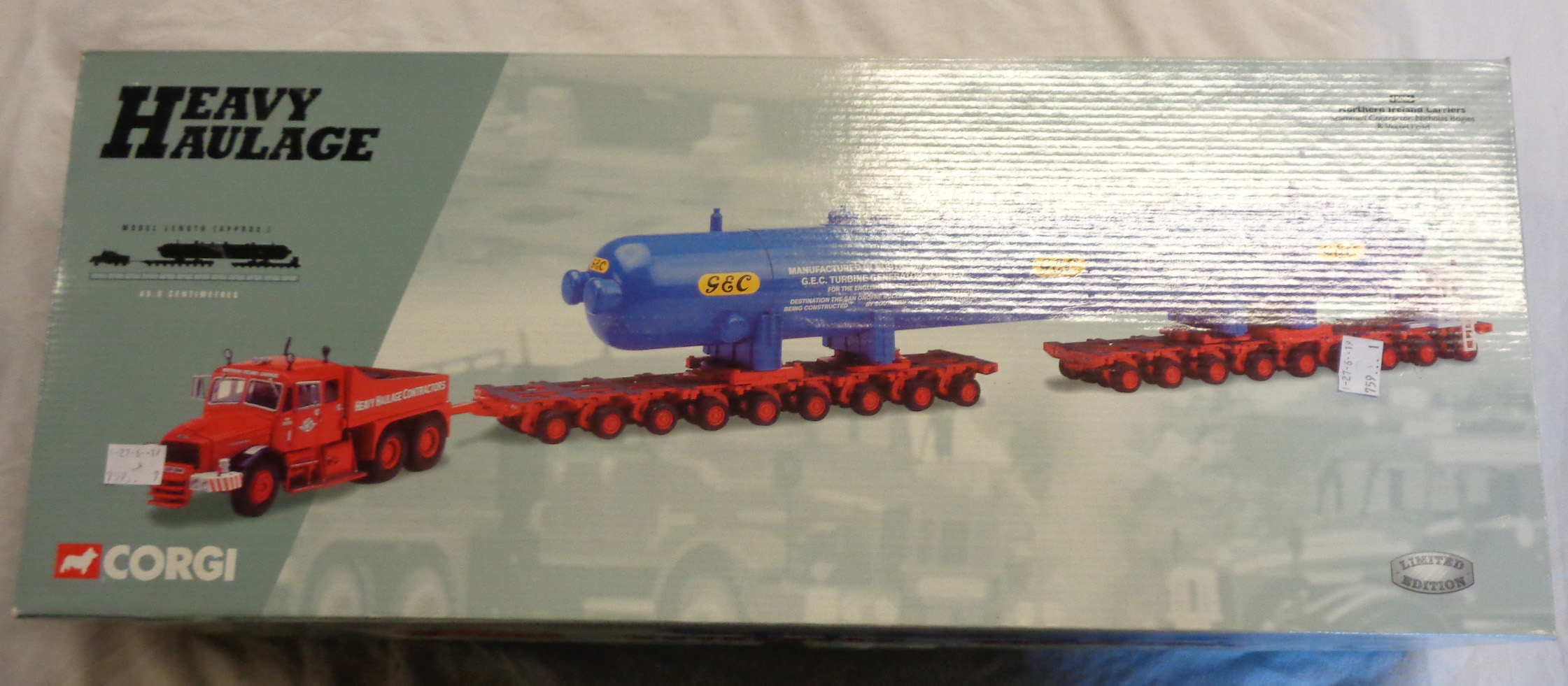 A boxed Corgi Heavy Haulage 18006 Scammell Contractor Nicolas Bogies and Vessel Load