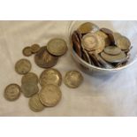 A quantity of antique and later Great British and foreign coinage including 1890 Crown, 1913 India