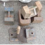 Four 56lb weights - sold with a British Rail 1954 rail chair