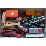 A small quantity of toy vehicles, Hornby Dublo station, etc.