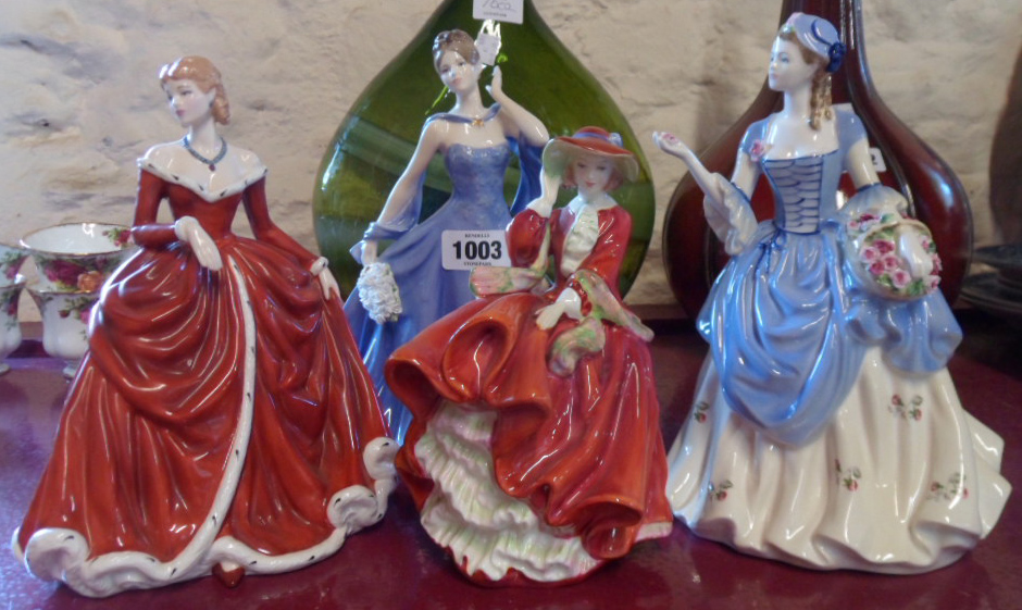 Two Royal Doulton figures comprising Top 'O' the Hill HN1834 and Tender Love HN4732 - sold with a