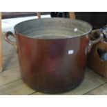 A large old copper pan by Elkington with stamped P&O Lines logo - diameter 16"