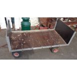 A potting trolley with mesh bed - wheels a/f