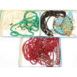 A quantity of good quality costume jewellery necklaces - various bead styles