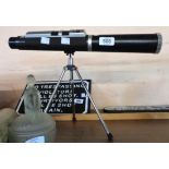 A Philo zoom 12 X 40 desktop telescope on tripod