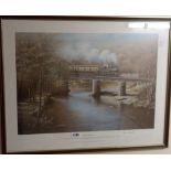 Don Breckon: a pair of pencil signed limited edition coloured prints, one depicting Dumbleton Hall