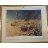 †Terence Cuneo: a gilt framed limited edition coloured print, entitled "Operation Desert Storm