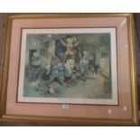 †Terence Cuneo: a gilt framed limited edition coloured print, entitled "D'Artagnan and the three