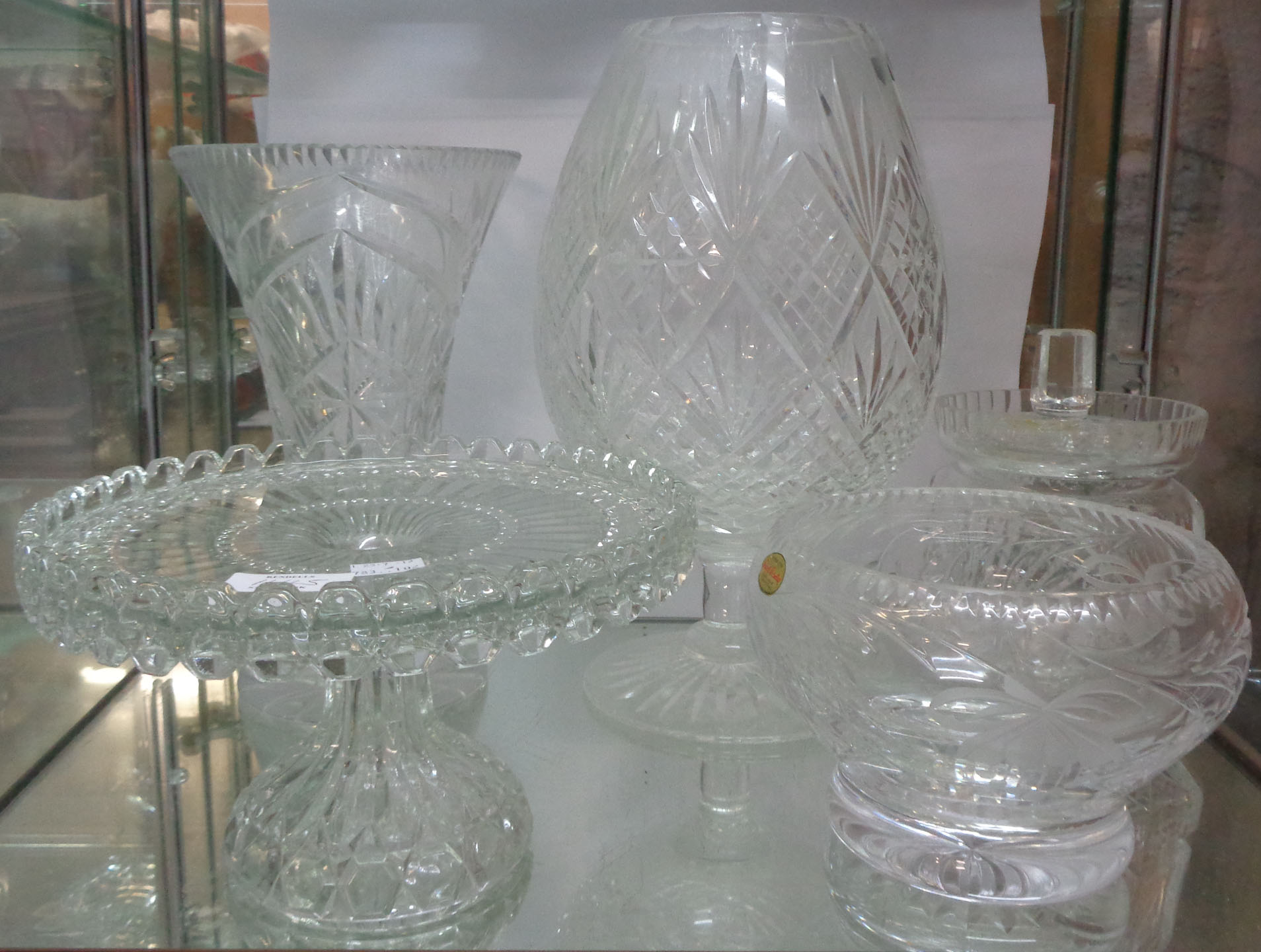 A collection of cut glass vases, decanters, etc. - Image 2 of 2
