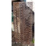 A pair of Victorian cast iron floor heating grates