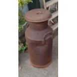 An old steel milk churn