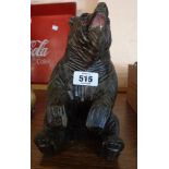 A modern carved wood bear