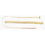 An import marked 375 three colour gold bracelet - sold with a similar neck chain