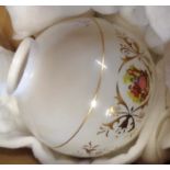 A milk glass globe centre light fitting