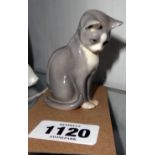 A Royal Copenhagen seated cat 687