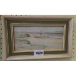 Jason Partner: framed watercolour, entitled "Blakeney from the Creek, Norfolk" - signed and