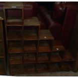 A 35 1/2" Eastern hardwood set of stepped display shelves