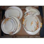 A quantity of Crown Ducal Pussy Willow pattern dinner ware