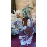 A glass cat figurine