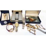 A quantity of assorted boxed and loose lady's wristwatches including Seiko, Sekonda, Rotary, etc.,