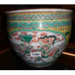 A 20th Century Chinese jardinière - cracked and fritted