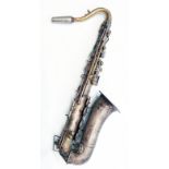 An early 20th Century French silver plated Class A saxophone by Jerome Thibouville-Lamy - a/f