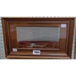 A small gilt framed and slipped watercolour, depicting a Dartmoor landscape - signed Carrister