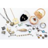 Various items of white metal and other jewellery