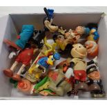 A box of vintage Disney toys, etc.