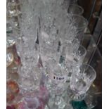 A set of six glass tumblers - sold with a set of six sherries