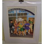 †Beryl Cook: an unframed mounted coloured print, entitled "Hen Party" published by Alexander Gallery