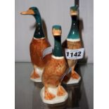 Three Beswick Mallards