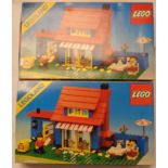 Two 1982 Lego Classic Town, Town House 6372 sets - both boxed with instructions, both one piece