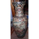 A large Oriental baluster vase