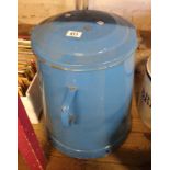 A French enamel flour bin