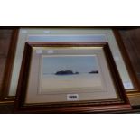 F. J. Widgery: two framed coloured prints, one depicting moorland, the other a coastal view