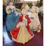 Three Royal Doulton figures; Helen HN 3601, Pretty Ladies Rachel and Take Me Home HN 3662