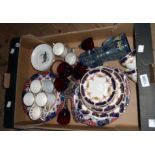 A box containing various ceramics