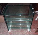A 22" heavy glass display stand, set on standard ends