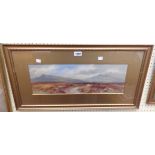 F. Parr: a gilt framed and slipped gouache, entitled "Hay Tor, Dartmoor" - signed and bearing