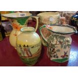 A Masons Kovo pattern jug - sold with a Royal Doulton vase, SylvaC jug and another