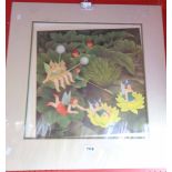 Beryl Cook: an unframed mounted limited edition coloured print, entitled "Flower Fairies" - signed
