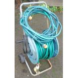 A garden hose on reel